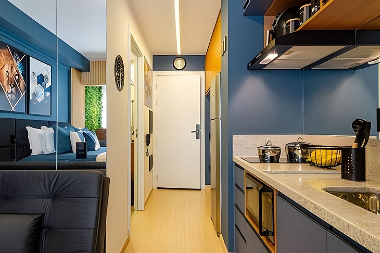 Pinheiros I Faria Lima, Apto Studio, 50m Metrô, Piscina, WI-