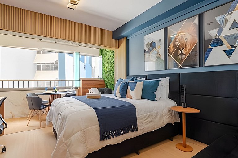 Faria Lima, Studio Apartment, 50m from Metro, Swimming Pool,