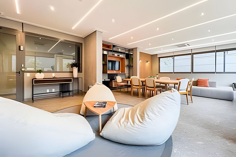 Faria Lima, Studio Apartment, 50m from Metro, Swimming Pool,