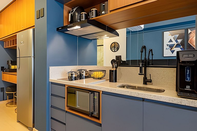 Faria Lima, Studio Apartment, 50m from Metro, Swimming Pool,