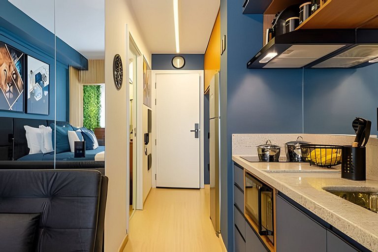 Faria Lima, Estudio, 50m Metro, Piscina, WI-FI