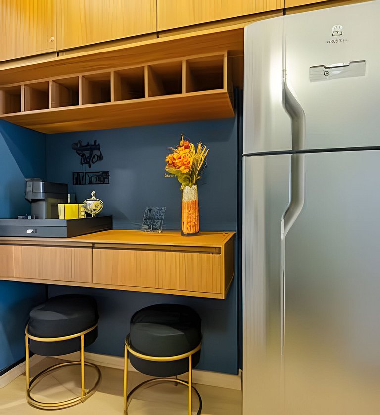 Faria Lima, Studio Apartment, 50m from Metro, Swimming Pool,