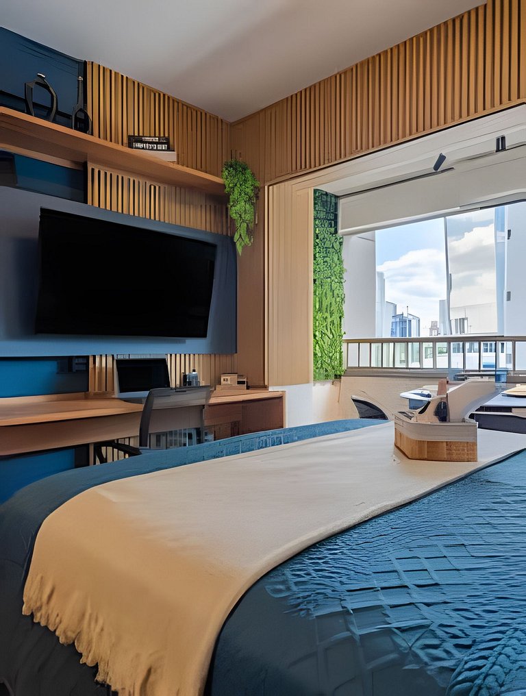 Faria Lima, Studio Apartment, 50m from Metro, Swimming Pool,