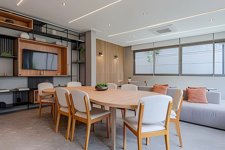 Faria Lima, Estudio, 50m Metro, Piscina, WI-FI