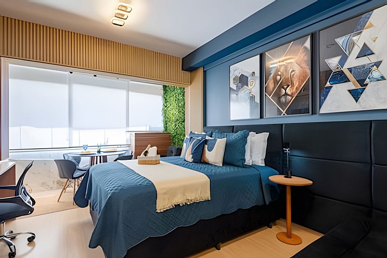 Faria Lima, Studio Apartment, 50m from Metro, Swimming Pool,