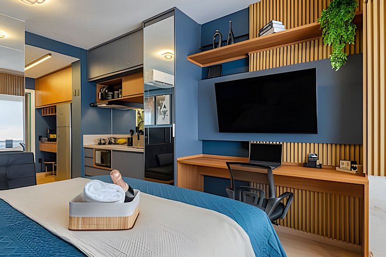 Faria Lima, Studio Apartment, 50m from Metro, Swimming Pool,