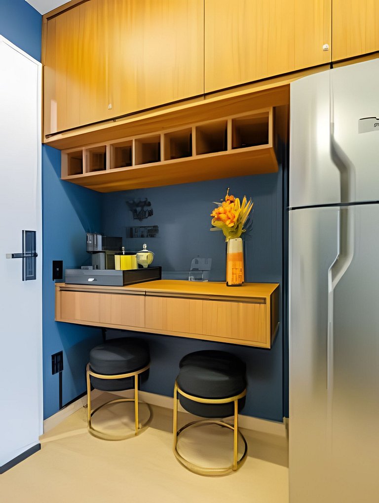 Faria Lima, Studio Apartment, 50m from Metro, Swimming Pool,