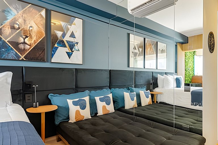 Faria Lima, Studio Apartment, 50m from Metro, Swimming Pool,