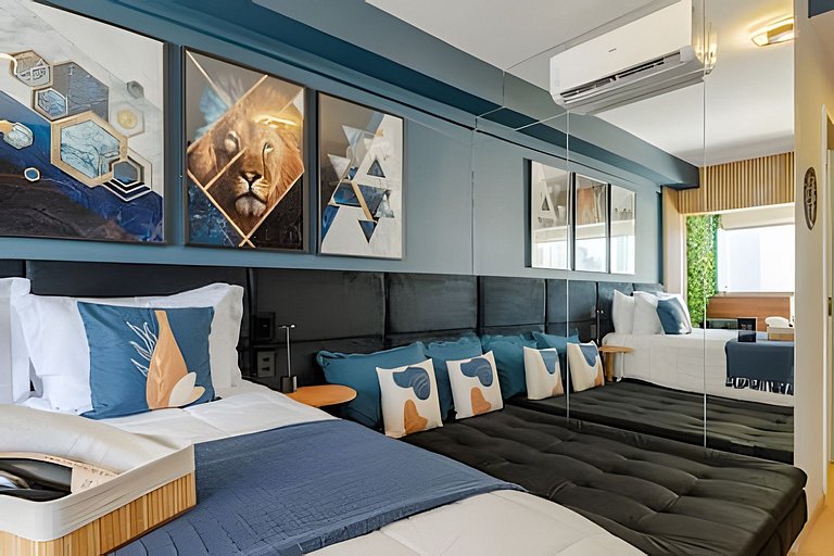 Faria Lima, Estudio, 50m Metro, Piscina, WI-FI