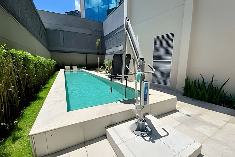 Faria Lima, Studio Apartment, 50m from Metro, Swimming Pool,