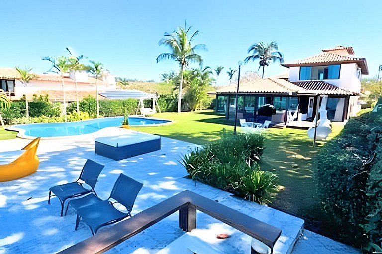 Mansão Casa Búzios Ferradura 5 Suítes, Pé na areia