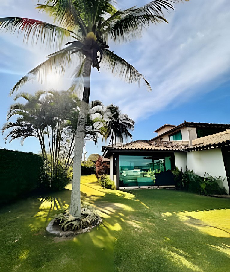 Mansão Casa Búzios Ferradura 5 Suítes, Pé na areia