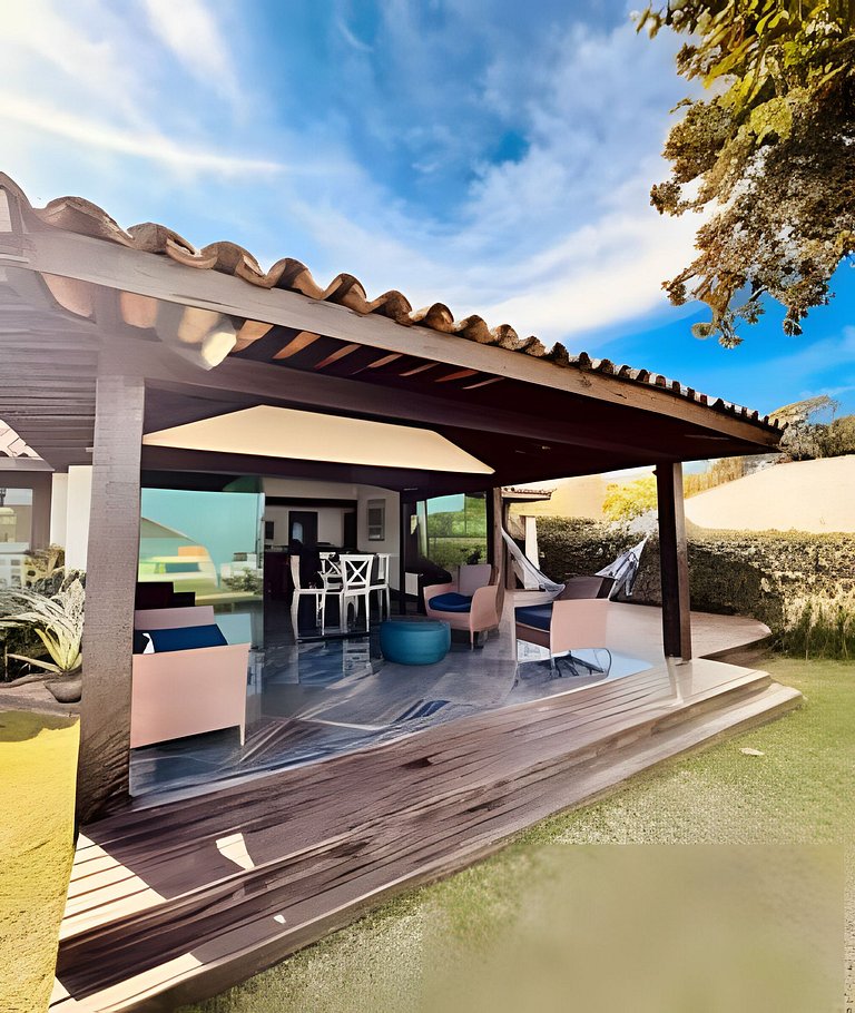 Mansão Casa Búzios Ferradura 5 Suítes, Pé na areia