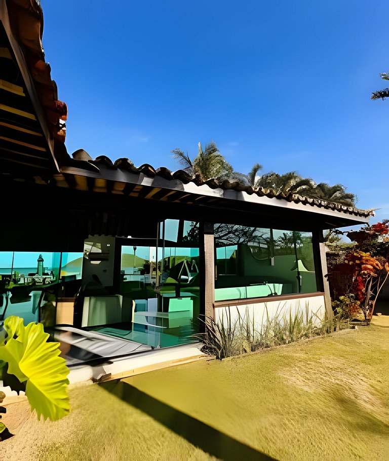 Mansão Casa Búzios Ferradura 5 Suítes, Pé na areia