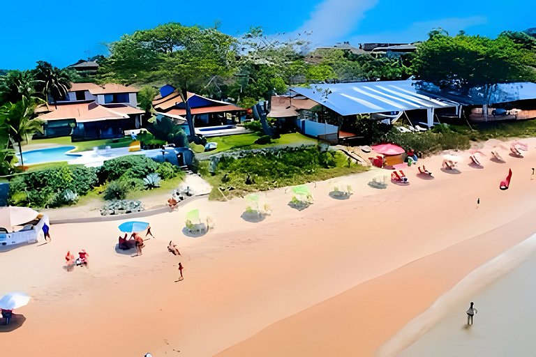 Mansão Casa Búzios Ferradura 5 Suítes, Pé na areia