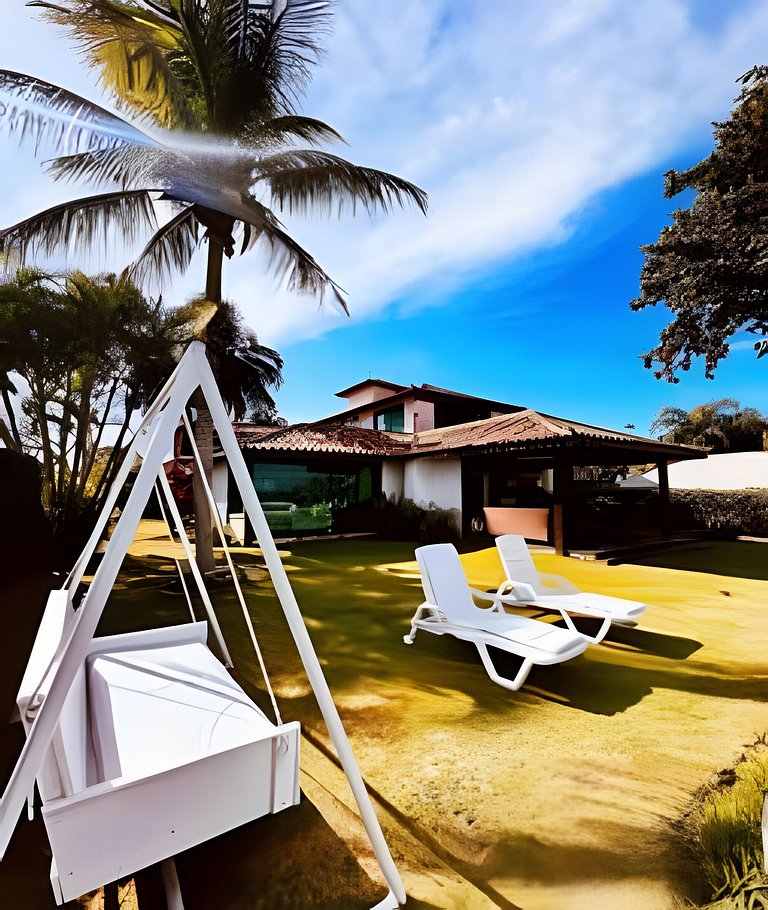 Mansão Casa Búzios Ferradura 5 Suítes, Pé na areia