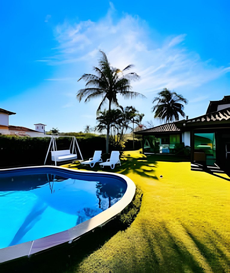 Mansão Casa Búzios Ferradura 5 Suítes, Pé na areia